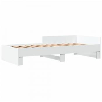 Cama de madera blanca 75x190 cm