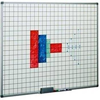 Pizarra Blanca Estratificada Cuadriculada Faibo 122x100cm