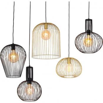 Qazqa Stahlpendelleuchte Wire