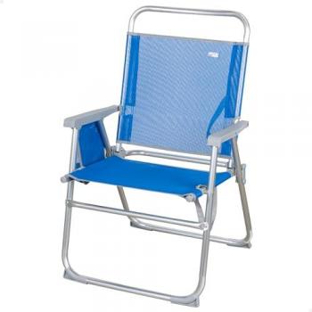 Silla playa plegable fija azul aktive beach