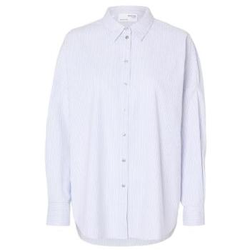 Long Sleeve Nova Oxford Shirt, Bright White/Endless Sky, Women's 36