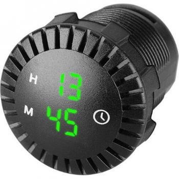 Portable 12V/24V Automotive Digital Clock – Touch Screen LED Display