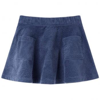 VidaXL Kinderrock mit Taschen Marineblau 140 Cord