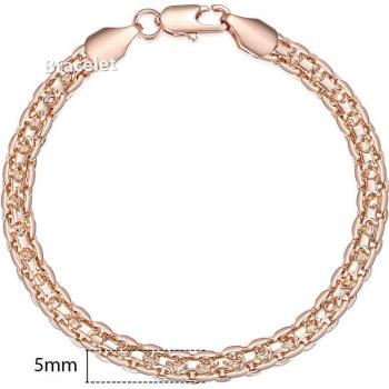 Hammered Braided 585 Rose Gold Women's Bracelet