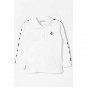 Polo Moncler Basic 18M Bianco Cotone Logo