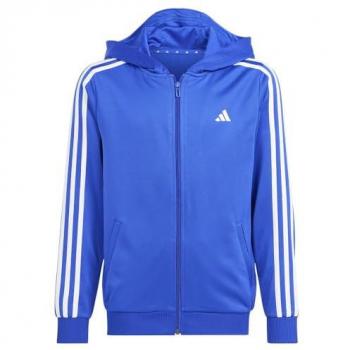 Sudadera Adidas Training Essentials 3 Stripes Con Cremallera para Niños Azul