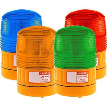 LTE-5088 Portable Battery-Operated 6V DC LED Screen Flash Strobe Alarm Red Yellow Warning Light No Sound