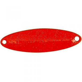 Truite Area: Cuillère micro-ondulée orange fluo – 4 cm