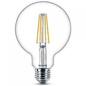 Philips Lampadina LED Globo a Filamento, equivalente a 60W, attacco E27, Luce Bianca calda, 806 Lumen