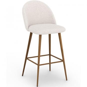 Tabouret en tissu bouclé