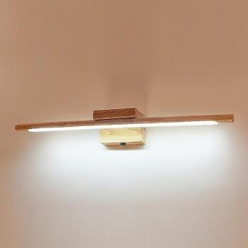 Lámpara de Espejo de Baño con Diseño de Madera