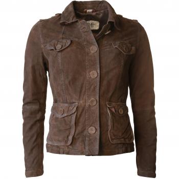 JCC Damen L90002S Lederjacke mit Polyester‑Füllung – Braun, 34-40