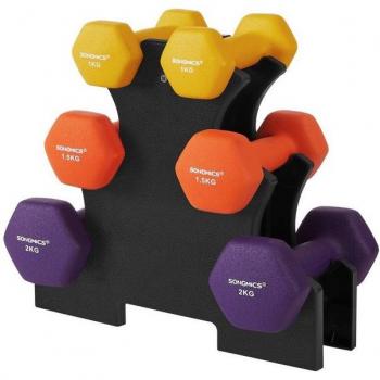 SONGMICS Set di Manubri 1-2 kg, Neoprene Opaco