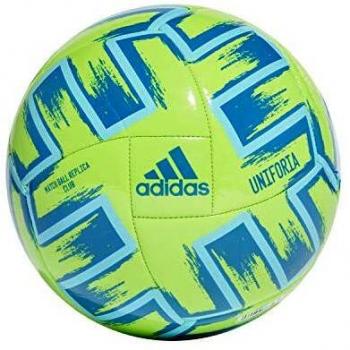 Adidas Herren-Soccerball UNIFO CLB – Solar Grün/Blau/Cyan, Größe 5