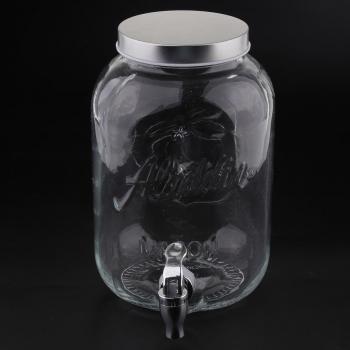 4L Glass Beverage Container with Lid