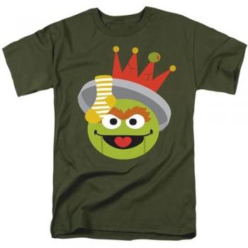 Sesame Street Oscar the Grouch Nutcracker Holiday Shirt (Kelly Green)