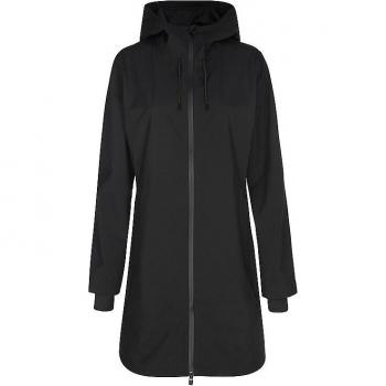 Black Suva RainProof Long‑W Hardshell Coat