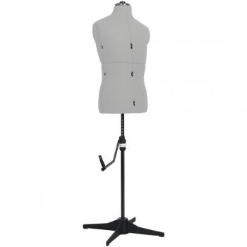 VidaXL Maniquí de Sastre Ajustable Hombre Talla 37-45 Costurero Moda Color Crema, Gris, Negro y más