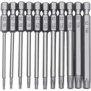 11/12-teiliges Set für Sicherheitsbohrer und Torx-Schraubendreher
