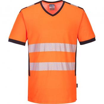 T‑shirt Col V Hi‑Vis Portwest Noir/Orange Taille L