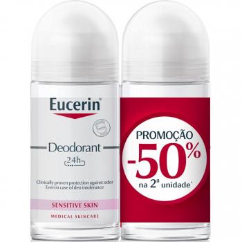 Eucerin Duo Desodorante Roll-On 24h para Pele Sensível