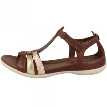 ECCO Flash Women's Brown Leather T-Bar Sandals