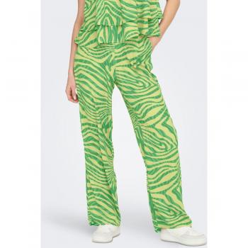 Pantalón palazzo Only verde para mujer con cintura elástica