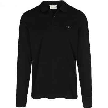 Gant Poloshirt REG SHIELD LS PIQUE RUGGER mit Logotickerei black