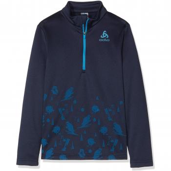 Odlo Kinder Pullover CARVE LIGHT 1/2 Zip, Diving Navy