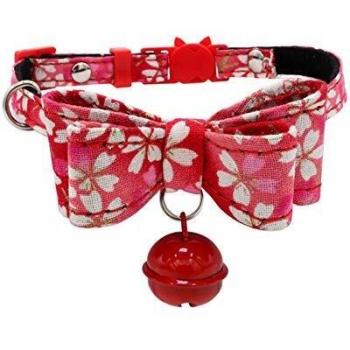Newtensina Doux Chats Cloches Collier Mignonne Chiot Cloches Collier avec Noeuds Papillon pour Petit Chats Chiens