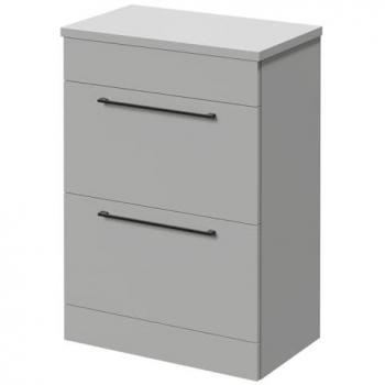 Napoli 600mm Floor Standing Vanity Unit with Gunmetal Grey Handles