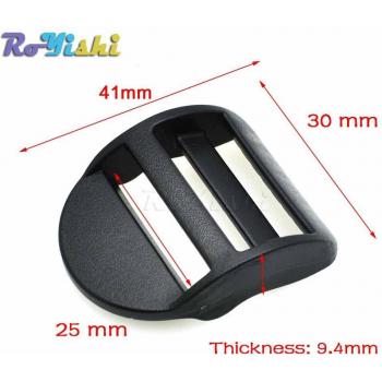 10pcs Black Plastic Ladder Lock Slider Buckles for Straps