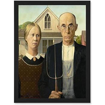 Grant Wood Heritage A4 Framed Illustration