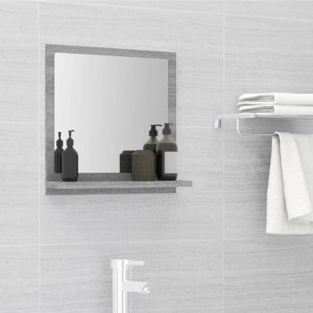 Miroir de salle de bain Sonoma gris 40x10,5x37 cm Bois d'ingénierie