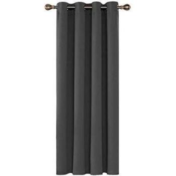 Deconovo Hitzeschutz Gardine 290x140 cm Hellgrau