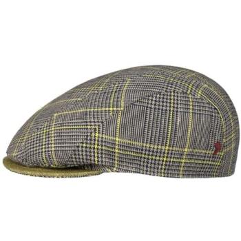 Alfonso D'Este Casoli Check Flat Cap – Small Beige/Blue Edition