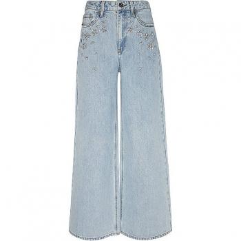Self-Portrait Flared Fit Jeans Hellblau Damen Größe 30