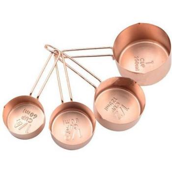 4PCS Luxury Gold Kitchen Measuring Cups