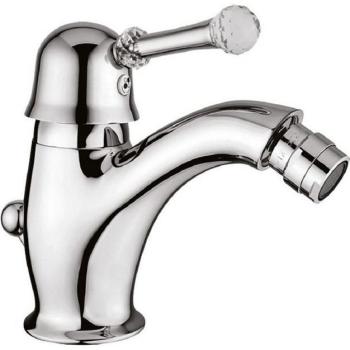 Casa Padrino Elegante Einhand-Badbatterie, silbernes Swarovski-Kristallglas, 14 cm