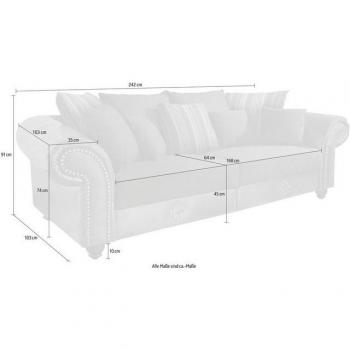 Home Affaire Big‑Sofa „King George“ – Chenille‑Bezug