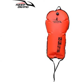 Bolsa de elevación para buceo, con bomba de cabeza y válvula de escape grande, 60LBS/125LBS