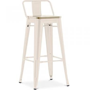 Taburete Industrial con Respaldo