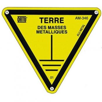 Plaque de Sécurité Alumétal Terre des Masses 100 mm