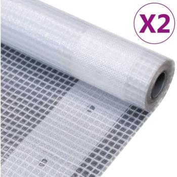 Bâches Leno Haute Qualité 2 pcs 260 g/m² 1,5x5 m Blanc