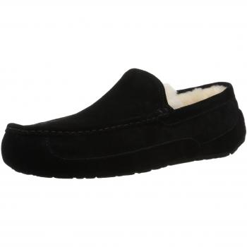 UGG Men's Ascot Moccasin Slippers in Black, UK 7