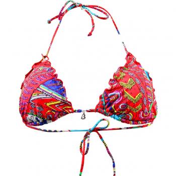 Bikini‑Top Triangel „Kanahela Diamante Rot“ – Strasso Design, 2024