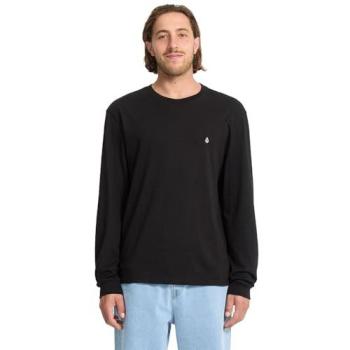 T‑shirt a Manica Lunga Stone Blanks di Volcom in Nero