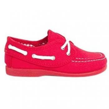 Pisamonas Enfants – Bateau en toile rouge à lacets