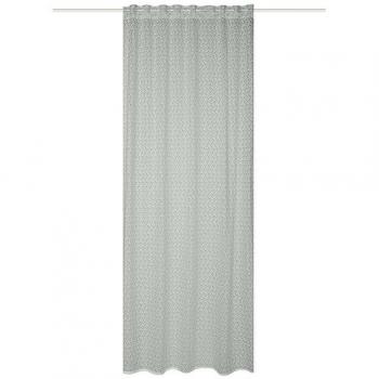 Multifunktions-Gardine HEINE HOME 245x140 cm grau (stein) mit Raschelspitze und Blätterdesign