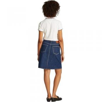 Tommy Hilfiger Jeansrock DNM Knee Straight – Knielang, schmal geschnitten – Größe 40